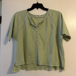 In Bloom Light Green Button-Down Shirt